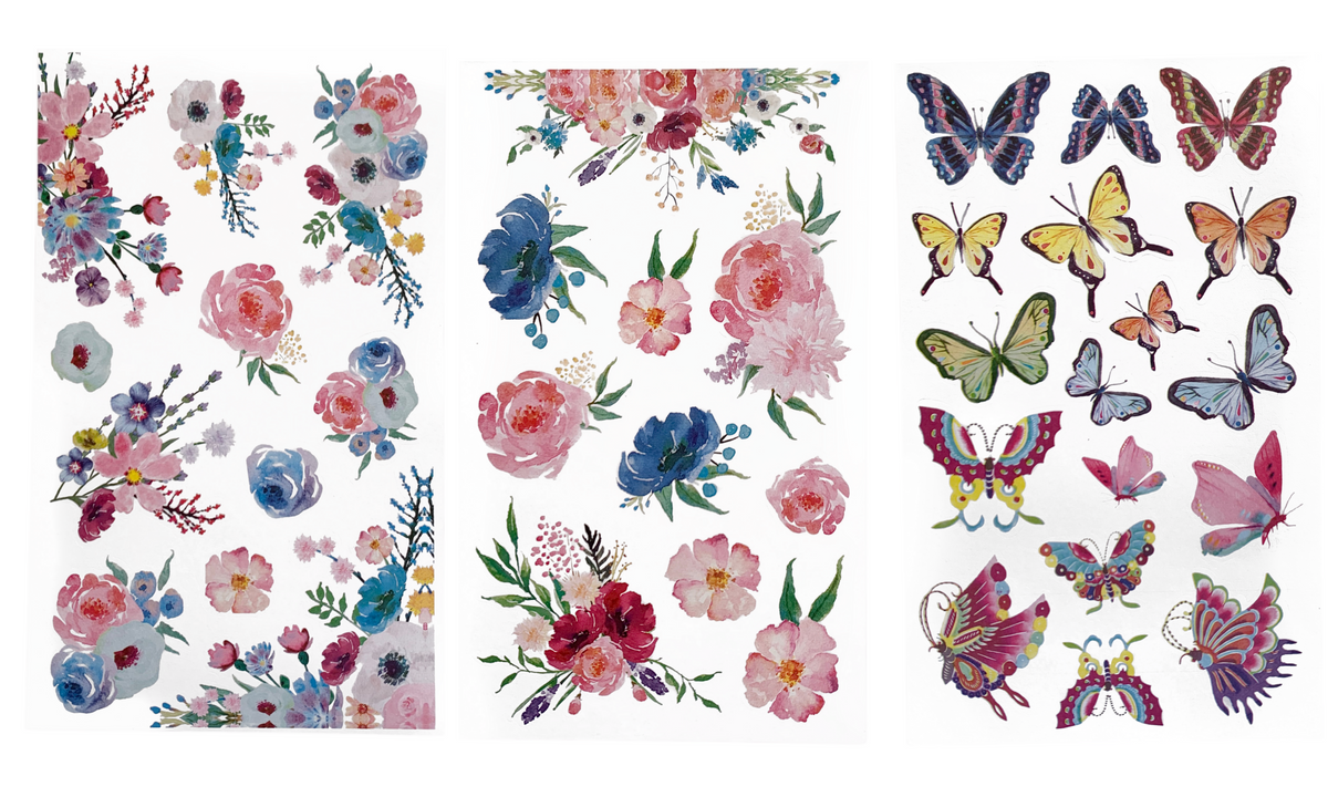 London Blossom Floral Stickers 273 – PapergeekCo