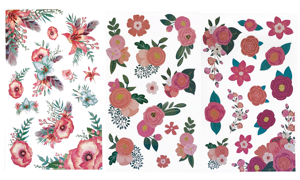 Pastel Floral Book Sticker