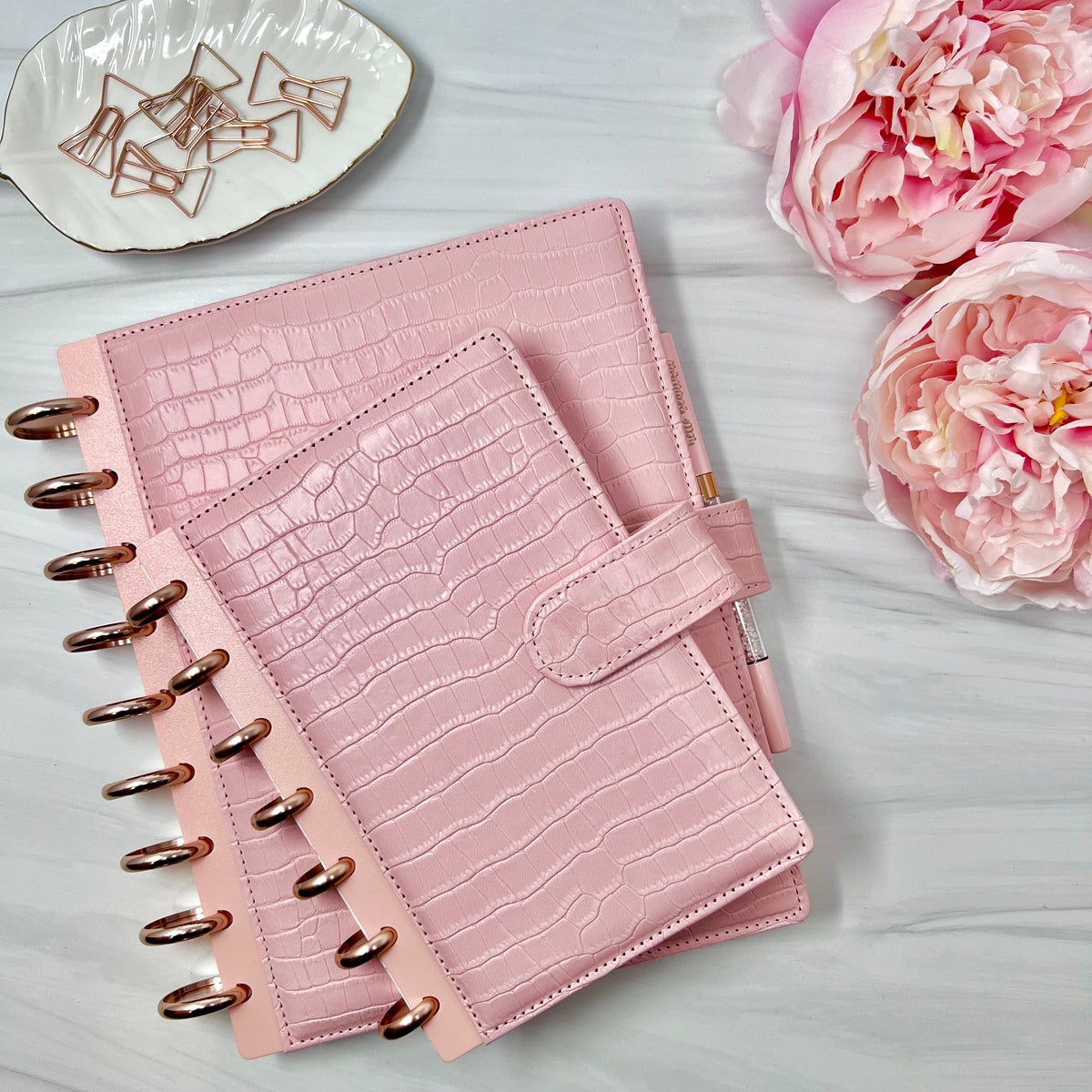 LUXE QUILTED PLANNER COVER SET - CHIC COGNAC – Live Love Posh