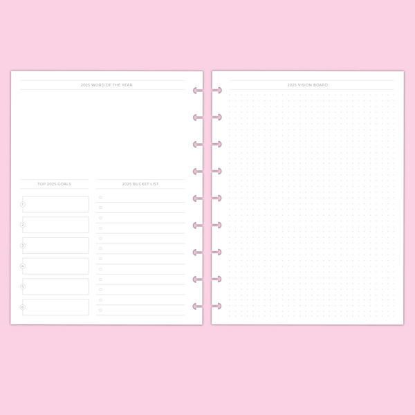 2025 CLASSIC WEEKLY OVERVIEW PLANNER INSERTS - 12 Months