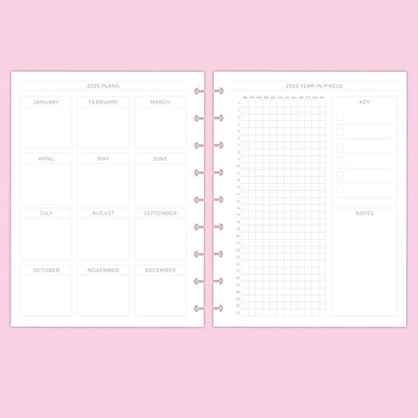 2025 CLASSIC WEEKLY OVERVIEW PLANNER INSERTS - 12 Months