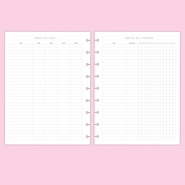 2025 CLASSIC WEEKLY OVERVIEW PLANNER INSERTS - 12 Months