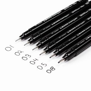 UNI Fine Line Pen Technical Drawing Pens / Art Pen Set of 6 