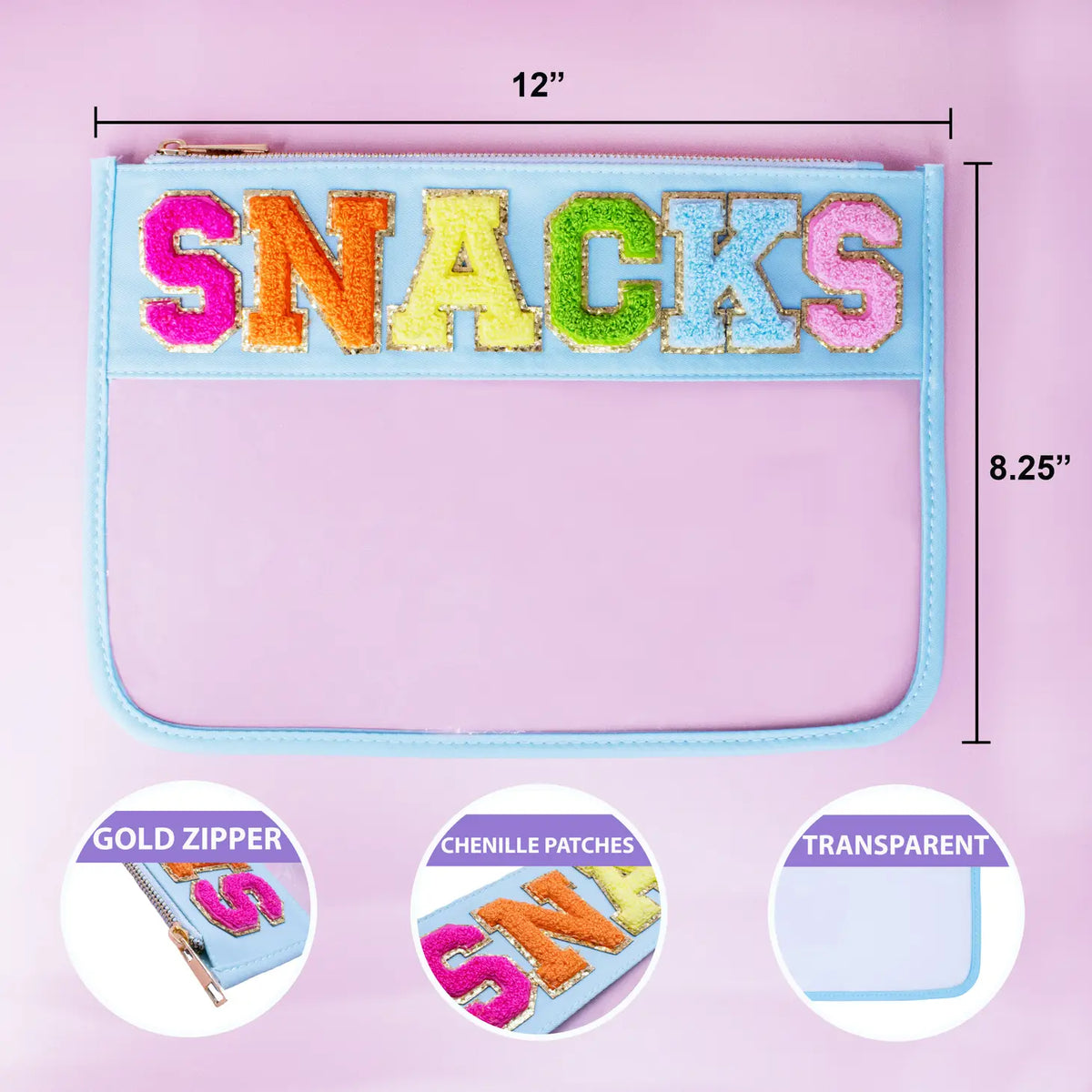 LARGE 'SNACKS' POUCH – Live Love Posh