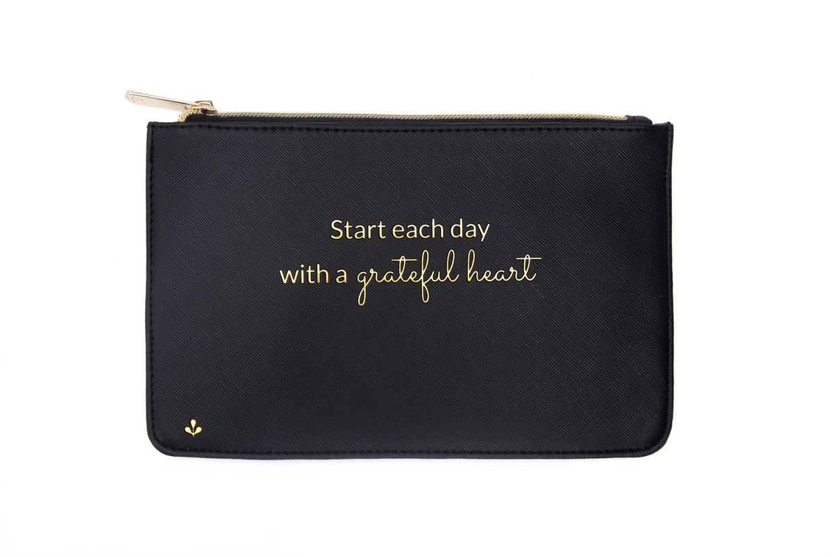 GRATEFUL HEART - ZIPPER POUCH – Live Love Posh